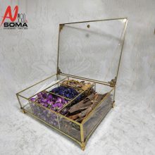 جعبه تی بگ فلزی سوما مدل ۵ خانه مربع(اردو خوری-دمنوش) «ارسال رایگان»
