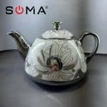 قوری تک نقره ای طرح دار 1 لیتر